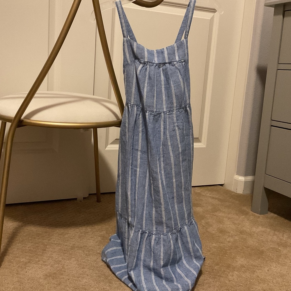 Cat & Jack blue and white dress